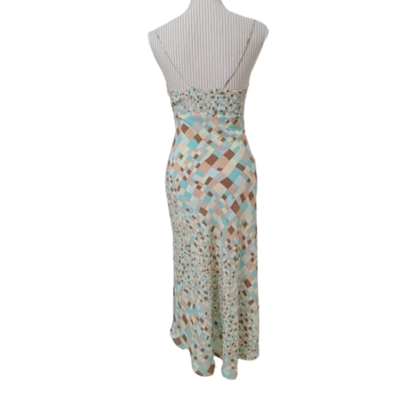 Express Size 3/4 Halter Style Slip Dress, Excellent Condition, Muted Pastels - Picture 3 of 12